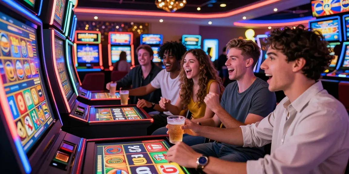 Friends enjoying the king999 gaming experience at a lively casino.