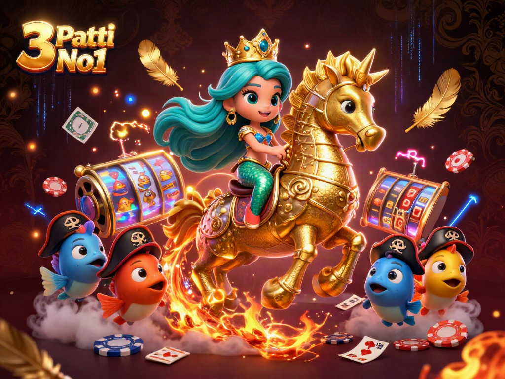 Engage with 3 Patti No1 in a vibrant, dynamic casino scene showcasing thrilling gameplay elements.