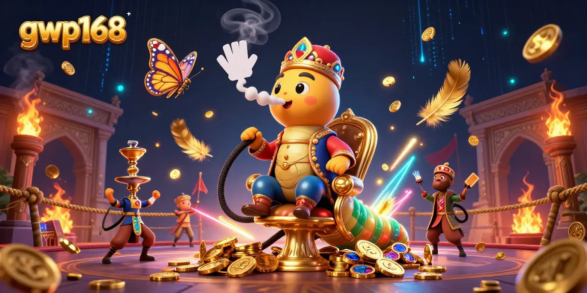 Permainan slot gacor di GWP168 dengan ilustrasi karakter menarik dan simbol poker