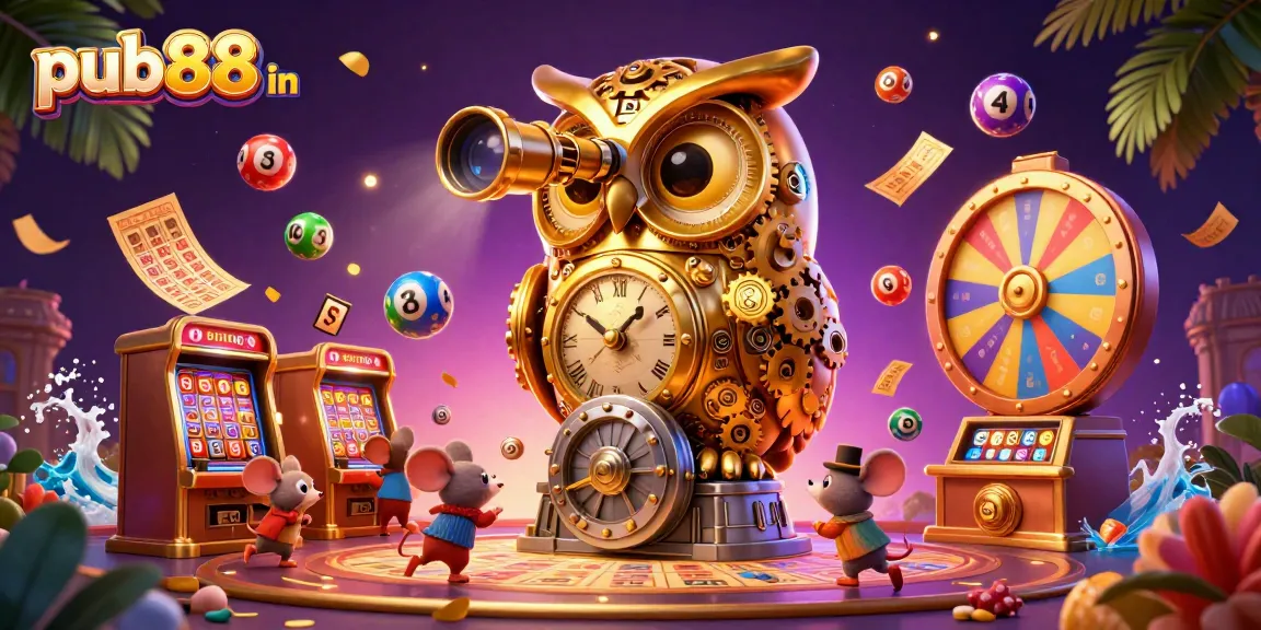 Win big with pub88 in the vibrant casino scene featuring engaging characters and rich game elements.