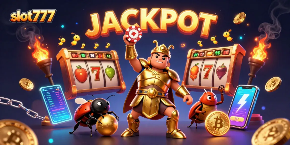Spin and win with slot777 in a vibrant casino scene showcasing colorful characters and rich elements.