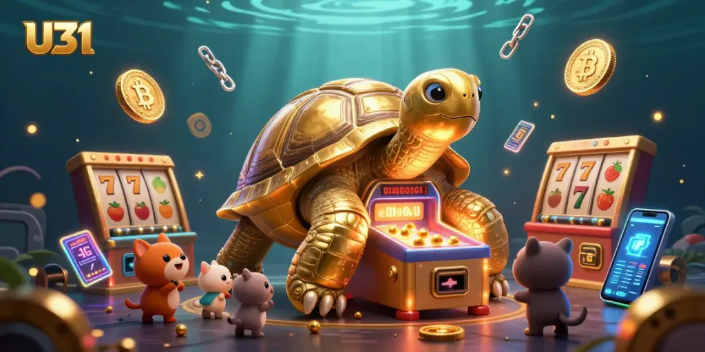 Experience U31's thrilling casino action with vibrant slot machines and golden surprises.