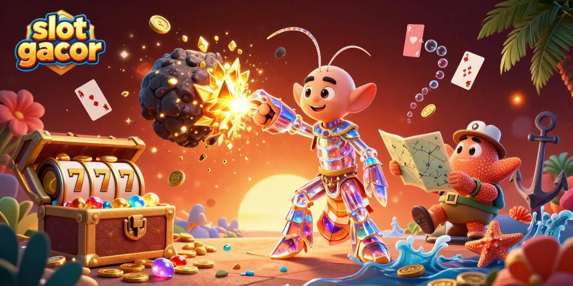 Visualisasi slot gacor yang menampilkan karakter menarik dan elemen permainan yang kaya, siap memberi kemenangan