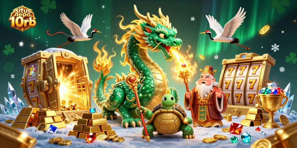 Engage with situs depo 10rb for jackpots while playing dynamic slot games surrounded by treasure and luck.