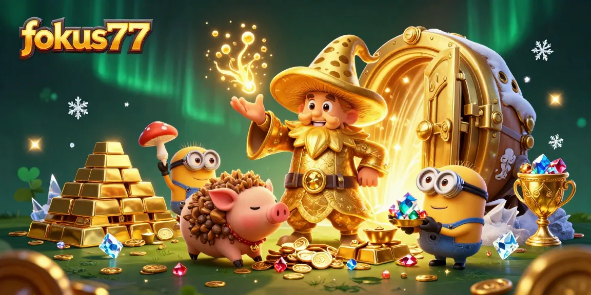 Experience excitement with fokus777 as a wizard channels gold from a treasure-filled scene.