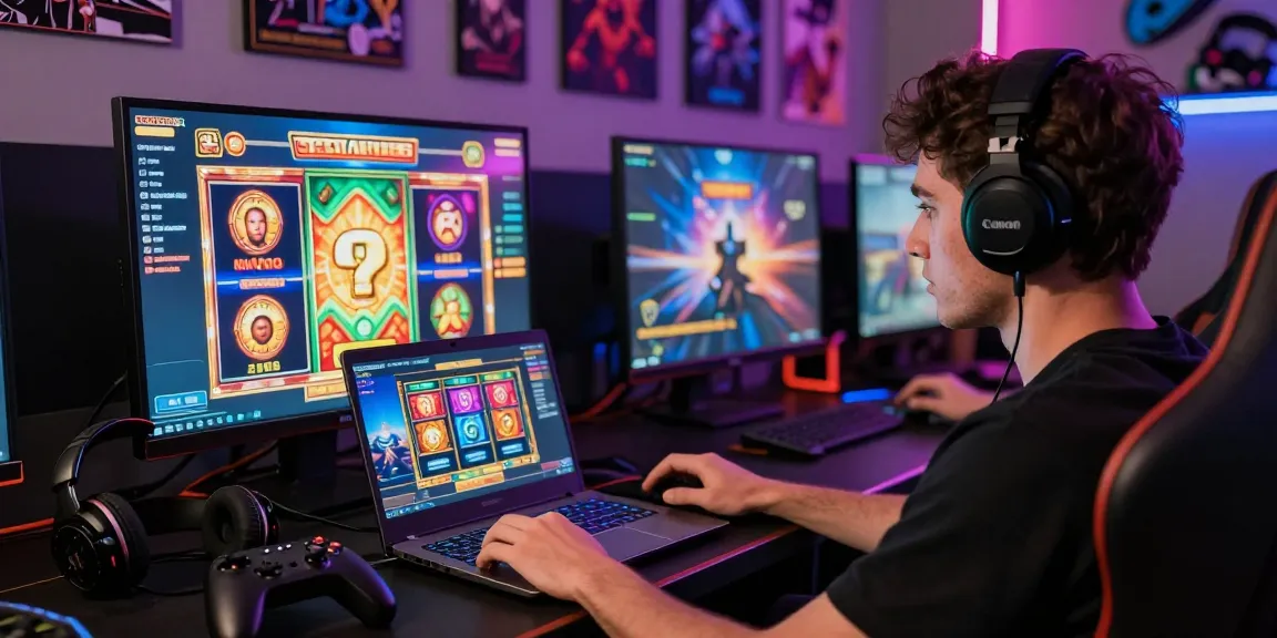 Pengalaman seru bermain cipung138 dengan layar penuh permainan slot dan aksesori gaming di ruangan nyaman.