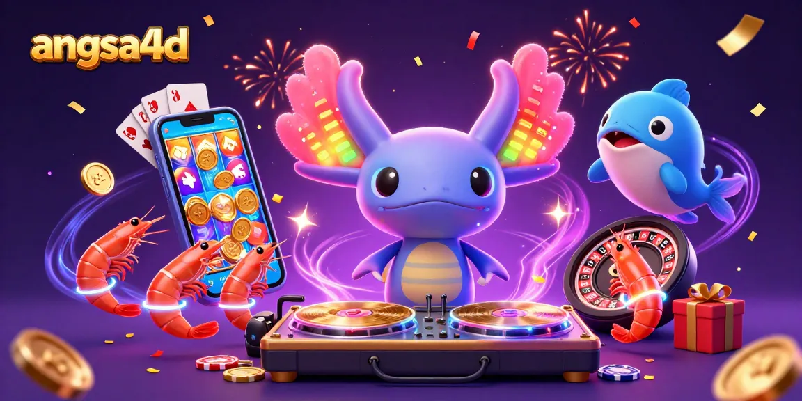 Experience gaming thrills with angsa4d’s dynamic axolotl DJ and vibrant casino elements.