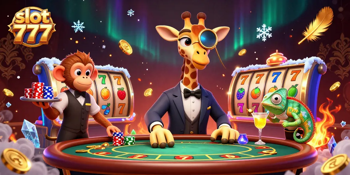 Spin the reels at slot 777 with vibrant casino characters and lively gaming elements!